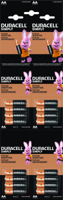 Комплект батареек Duracell Simply LR6/MN1500 - фото