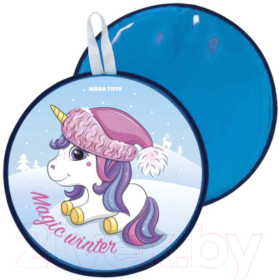 Санки-ледянка Mega Toys Единорог / 13411