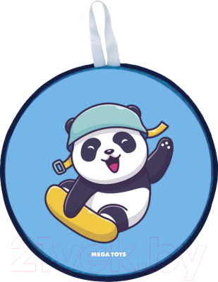 Санки-ледянка Mega Toys Панда на сноуборде / 17311 - фото