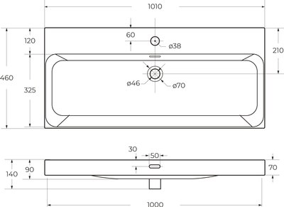 Умывальник BelBagno BB-8078-100