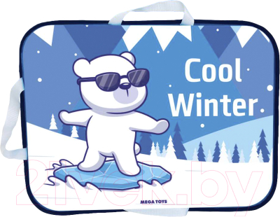 Санки-ледянка Mega Toys Медведь на сноуборде / 22811 - фото