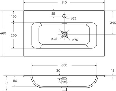 Умывальник Cezares CZR-8073-80