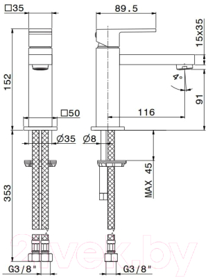 Смеситель Kerama Marazzi Futura 66412KM.21.018