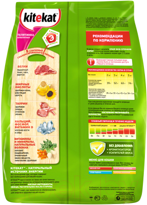 Сухой корм для кошек Kitekat Телятинка аппетитная