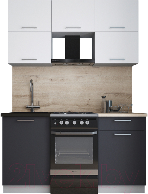 Кухонный гарнитур Интерлиния Мила Gloss 50-15  - фото