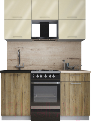 Кухонный гарнитур Интерлиния Мила Gloss 50-15 - фото