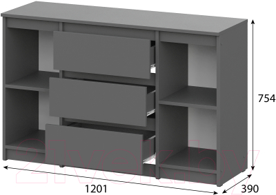 Тумба Mio Tesoro Денвер 3 ящика