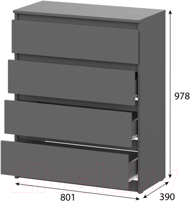 Комод Mio Tesoro Денвер 4 ящика