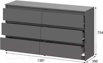 Комод Mio Tesoro Денвер с ящиками