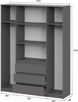 Шкаф Mio Tesoro Денвер четырехстворчатый