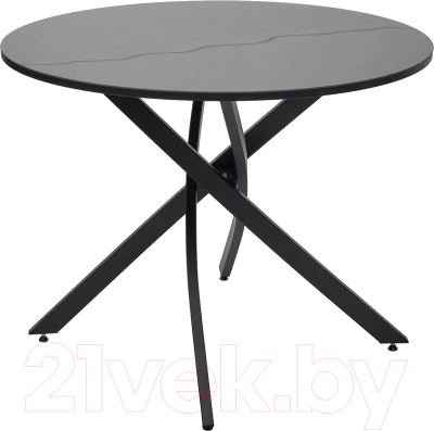 Обеденный стол M-City Дарио D100 / 464M05633 (черный стекло/черный) - фото