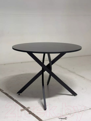 Обеденный стол M-City Дарио D100 / 464M05633 (черный стекло/черный)