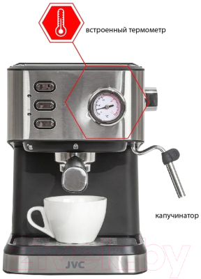 Кофеварка эспрессо JVC JK-CF33 (черный)