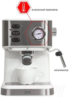 Кофеварка эспрессо JVC JK-CF33 (белый)