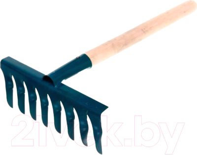 Грабли ручные No Brand ГВ-8 с черенком / 714-051 - фото