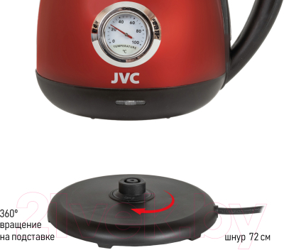 Электрочайник JVC JK-KE1717 (красный)
