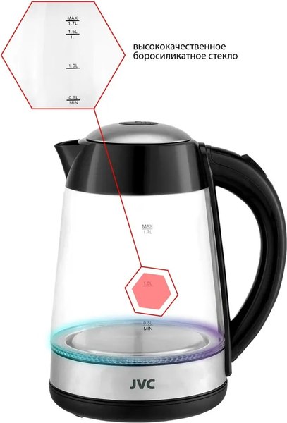 Электрочайник JVC JK-KE1705 (черный)