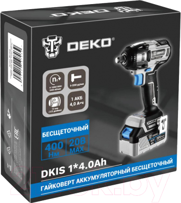 Аккумуляторный гайковерт Deko DKIS20 / 063-4034