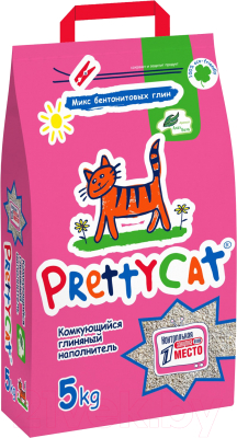 Наполнитель для туалета Prettycat Euro Mix комкующийся бентонитовый с ароматом алоэ / 621328 - фото