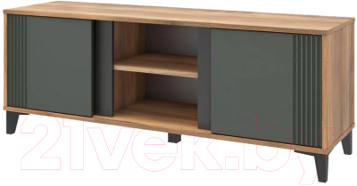 Тумба Stolline Богемия / 463.04 (дуб барокко/зеленый) - фото