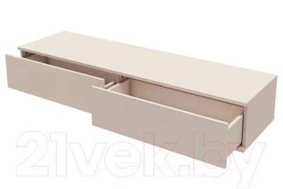 Тумба Stolline Лаура 2 ящика / 464.16 (кашемир серый)