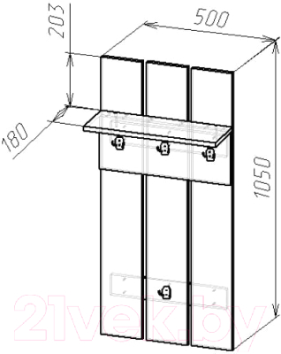 Вешалка для одежды Мебель-Класс Тайм-2