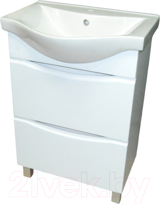 Тумба с умывальником Гамма Р24оФ8/2-У60 Альбатрос-10060 - фото