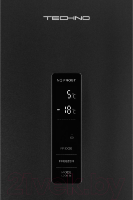Холодильник с морозильником TECHNO FN2-47S BI