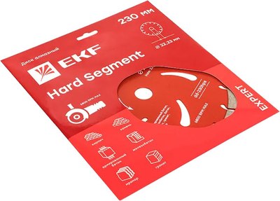 Отрезной диск алмазный EKF Hard Segment Expert dd-230hps