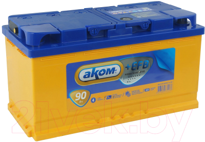 Автомобильный аккумулятор AKOM 6СТ-90 Рус EFB L+ 840A - фото