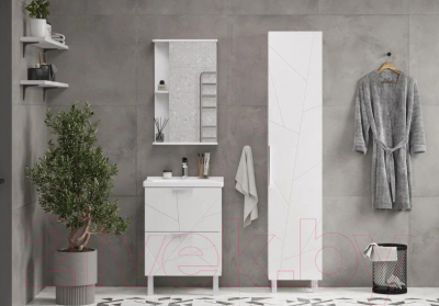 Шкаф-пенал для ванной Volna Twing 40 (белый)