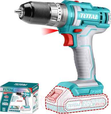 Аккумуляторная дрель-шуруповерт TOTAL TIDLI201455 - фото