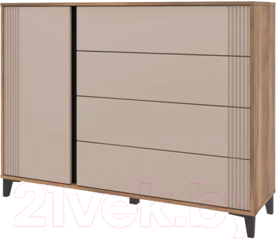 Тумба Stolline Богемия 463.03 (дуб барокко/бежевый) - фото