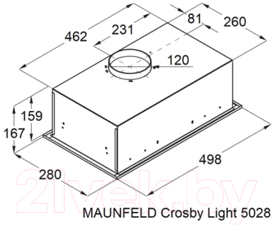 Вытяжка скрытая Maunfeld Crosby Light 5028