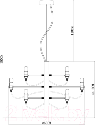 Люстра Divinare Molto 8030/17 LM-18