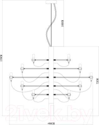 Люстра Divinare Molto 8030/17 LM-30