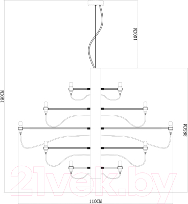 Люстра Divinare Molto 8030/17 LM-50