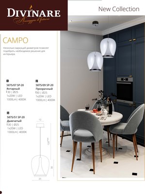 Потолочный светильник Divinare Campo 5875/07 SP-20