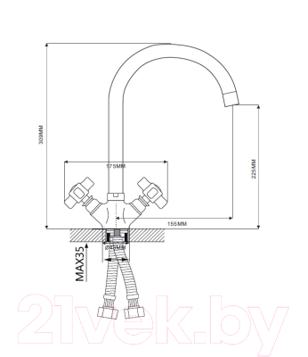 Смеситель Ekko EM4118