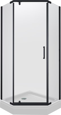 Душевой уголок Triton Дека-Блэк 90x90 (черный, с поддоном) - фото