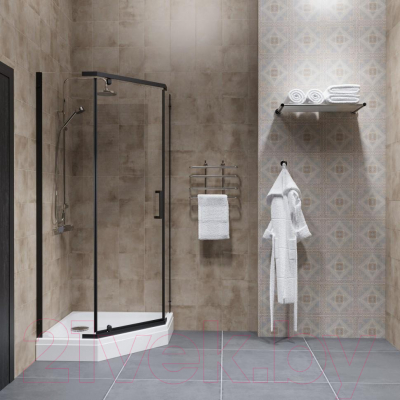 Душевой уголок Triton Дека-Блэк 90x90 (черный, с поддоном)