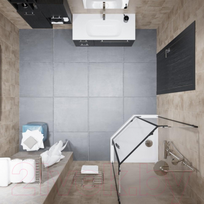 Душевой уголок Triton Дека-Блэк 90x90 (черный, с поддоном)