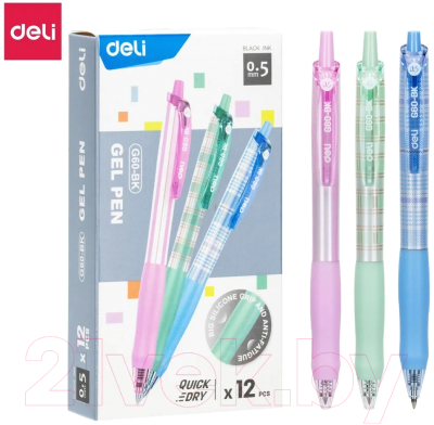 Набор гелевых ручек Deli EG60-BK-P