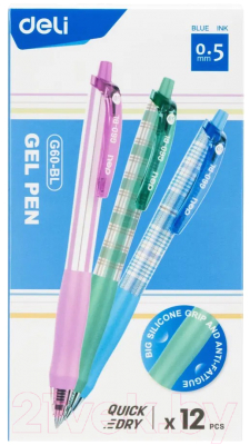 Набор гелевых ручек Deli EG60-BL-P - фото