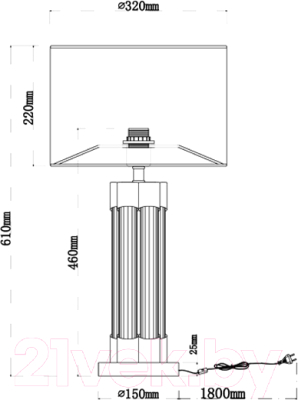 Прикроватная лампа Arte Lamp Stefania A5053LT-1PB