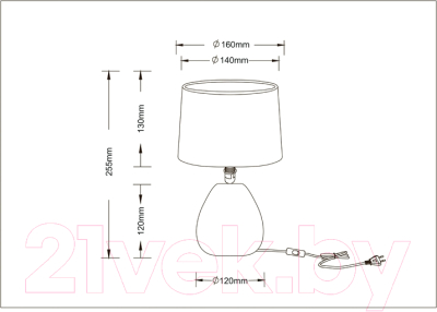 Прикроватная лампа Arte Lamp Wurren A5016LT-1WH