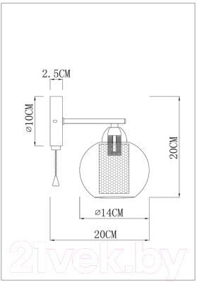 Бра Arte Lamp Manchester A7045AP-1BK