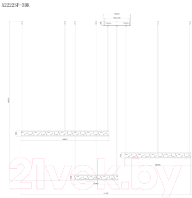 Люстра Arte Lamp Shine A2222SP-3BK