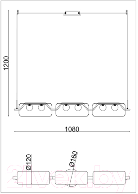 Люстра Arte Lamp Geneva A2341SP-6BK