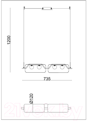 Люстра Arte Lamp Geneva A2341SP-4BK